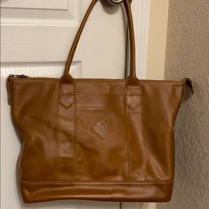 XL Baseballism glove leather tote bag.